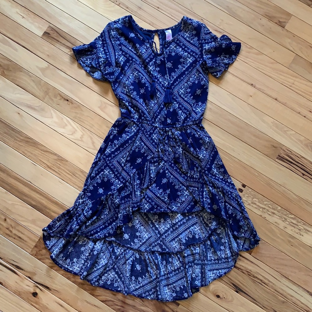 EUC Justice High Low Maxi Skirted Romper